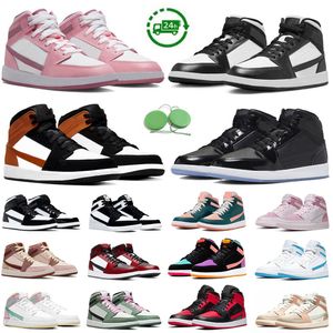 Mid Cut Basketballschuhe für Männer Frauen Sneaker Panda Space Jam Smoke Grey Camo Diamond Digital Pink Dutch Green Fearless Paint Drip Herren Trainer Sport Sneakers GAI