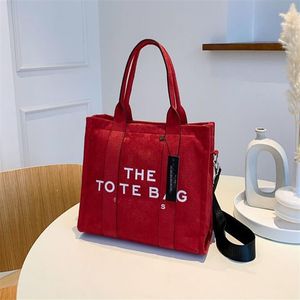kırmızı tote bages cüzdan tuval tasarımcı çanta çanta omuz omuz kadın klasik çanta yumuşak pu deri lüks el çantaları büyük kapasite th231y