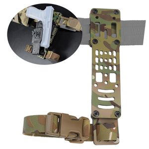 Outdoor Bags Metal Modular Pistol Holster Adapter Compatible QLS Platform Tactical Holster Drop Leg Band Hunting Airsoft Quick Pul253E