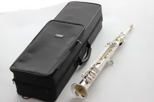 Лучшее качество, японский бренд, оригинальные YSS-475, саксофоны-сопрано, саксофон Bb, серебристый, посеребренный, Saxe Top, музыкальный инструмент, сопранино, сопрано, прямая труба