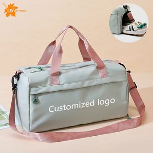 Duffel Bags Personalizado Saco de Ginásio Saco de Viagem Molhado e Seco Saco de Treinamento Esportivo Personalizado Feminino Saco de Yoga Saco de Bagagem Saco de Fim de Semana Nome de Impressão 230909