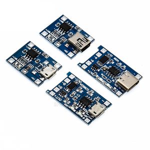 Type-c/Micro/Mini USB 5V 1A 18650 TP4056 Модуль зарядного устройства для литиевой батареи Зарядная плата с защитой Двойные функции 1A Li-ion