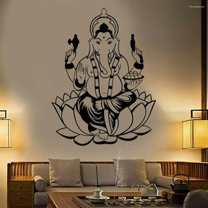 Duvar çıkartmaları Hinduizm Tanrı Çıkartma Hindistan Fil Ganesha Ev Oturma Odası Dekorasyon Tasarımı Duvar Kağıdı X947