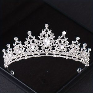 Wedding Hair Tiara Crystal Bridal Tiara Crown Silver Color Tiaras Wedding Hair Accessories Headpieces