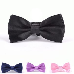 Damat yeni stil erkekler Bow Tie Wediing Damat Bowtie Düz Renk Beyaz/Siyah/Kırmızı/Pembe Düğün Partisi Bowtie