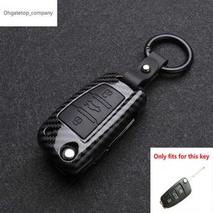 ABS Carbon fiber Silicone Car Key Cover Protector Case For Audi A3 A4 A5 C5 C6 8L 8P B6 B7 B8 C6 RS3 Q3 Q7 TT 8L 8V S3 keychain298i