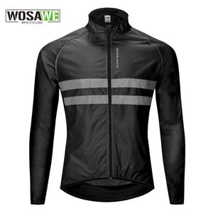 Cycling Jackets WOSAWE Reflective Cycling Jacket High Visibility MultiFunction Jersey Road MTB Bicycle Windproof Quick Dry Rain Coat Windbreaker 230911