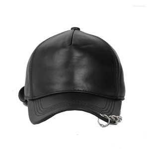 Бейсбольные кепки в Корейском стиле с пятью панелями, бейсбольные кепки для мужчин, стальное кольцо для подростков, металлические щитки, шляпы Snapback, мужские панк-локомотивы, вводная часть