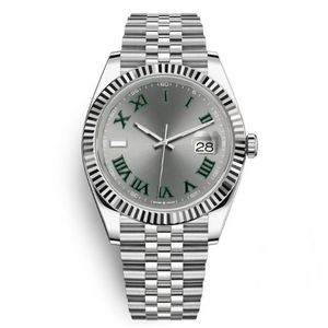 Hohe kostengünstige Datejust Sapphire 41mm Stahl Silber Zifferblatt Uhren Männer 2813 Mechanische Automatische Mode Kleid Präsident Desinge274C