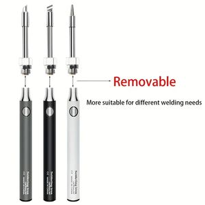 Cordless Soldering Iron Tool Pen Portable USB 5V 8W Electric Powered Rechargeable And Temperature Adjustment Welding Equipment