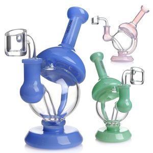 7 Zoll Mini Dab Rig Bunte dicke Glasbongs Wasserpfeifen Wasserpfeifen 14mm Joint Oil Rigs Kleine Bong mit Quarz Banger