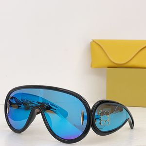 Erkekler ve kadınlar için retro dalga maskesi güneş gözlüğü UV koruma güneş gözlüğü lüks plaj parti güneş gözlüğü büyük boy gözlüğü lw40108i