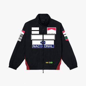 Erkek kürk sahte kürk Brezilyalı sürücü Ayrton senna da Silva Vintage Ceket Yarışı Bisiklet Jersey Erkek Kadınlar Büyük Boyut Formül Bir Sonsuza Kadar Senna 230909