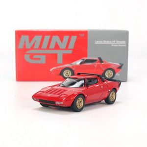 Diecast Model Minigt 1 64 Lancia Stratos Hf Stradale Rosso Arancio MGT00365 L LHD Araba Boy Oyuncak Arkadaşları Hediyeler Süslemeler Koleksiyonu 230911