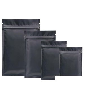 Paketleme çantaları toptan siyah mylar alüminyum folyo fermuar çanta uzun süreli gıda depolama ve koleksiyon koruması iki yan renkli Otic8