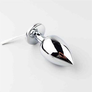 Amor Metal Anal Plug con joyería alambre DIY descarga eléctrica juguete sexual Accessories338R