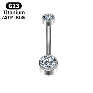 G23 Титановый пирсинг пупка, хрящ, кликер, спираль, циркон, перегородка, шарнир для пупка, сегментное кольцо, сексуальные украшения для тела, губная серьга для женщин