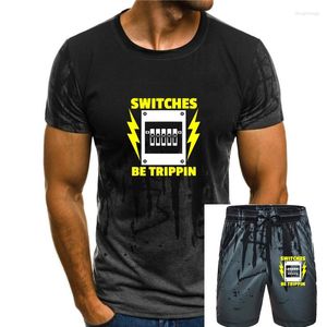 Erkek Tişörtleri Erkekler Tshirt Anahtarları Trippin Elektrikçi Gömlek Baskılı T-Shirt Tees Üstü