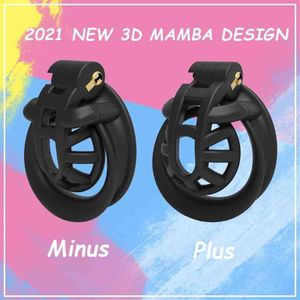 Massage 2021 3D Printed Minus Plus Cage Male Chastity Device Double-Arc Cuff Penis Ring Cock Belt Adult Sex Toys214G