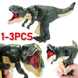 Figuras de brinquedo de ação 1-3pcs Crianças descompressão de dinossauros de dinossauros criativos telescópicos Spring Swing Dinosaur Fidget Toys Presentes de Natal para crianças 230912