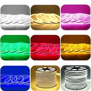 Tiras de LED LED Neon Sign LED Flex Rope Light 110V 220V PVC LED Strips Indoor Outdoor Flex Tube Disco Bar Decoração de festa de Natal HKD230912