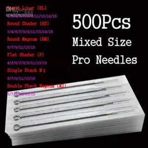 500pcs Çeşitli Tek Kullanımlık Steril S Karışık Boyut Dövme Mürekkep Kupaları İpucu Kitleri 294Z
