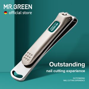 Nail Clippers MR.GREEN Nail Clippers Stainless Steel Curved blade Clipper Fingernail Scissors Cutter Manicure tools trimmer with nail files 230912