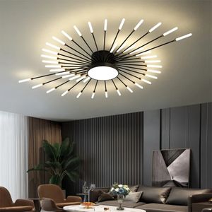 2023 Modern LED Tavan Avize Lambası Oturma Odası için Nordic Yaratıcı Yatak Odası Salonu Asılı Tavan Işık Havai Fişek lambası