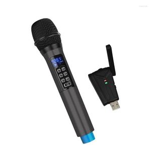 Mikrofonlar UHF kablosuz mikrofon el tipi USB ses kartı karaoke canlı mikro mikrofon için kilise partisi için
