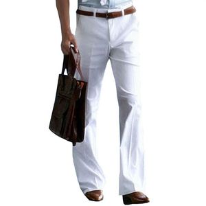 Elbise Pantolon 2020 Yeni Erkekler Alevli Pantolonlar Resmi Pantolon Bell Bottom Pantolon Beyaz Takım Resmi Erkekler için Boyut 37293D