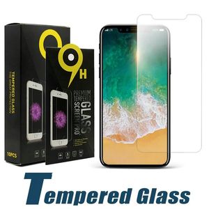 9H Screen Protector for iPhone 15 14 13 12 11 Pro Max XS XR Tempered Glass for iPhone 7 8 Plus LG stylo 6 Toughened Film 0.33mm with Paper Box