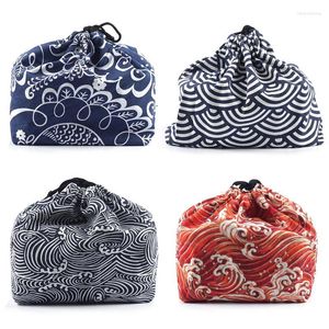 Контейнеры на вынос в японском стиле, сумка-бокс для обеда, сумка-тоут Bento, портативное хранилище, дорожные чайные наборы для пикника, герметичные