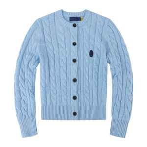 Tasarımcı Ralphs Sonbahar Laurens Sweater Orijinal Kalite Kadın Boyun ve Kazak Lüks Klasik Ceket Moda Küçük At Nakış Yeni Stil