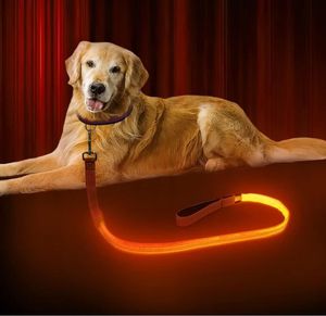 120 см светодиодный нейлоновый светящийся поводок для собак, домашние ремни для дрессировки щенков, поводок для собаки, автомобильный ремень безопасности, товары для домашних животных Q567