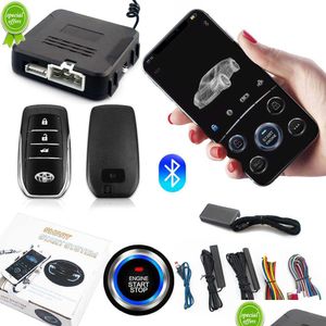 Araba Uzaktan Başlat Durma Kiti Bluetooth Cep Telefonu Uygulama Kontrol Motoru Ateşleme Açık Bagaj PKE Anahtarsız Giriş Alarm Bırakma Dağıtım Dhkpx