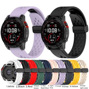 Garmin Fenix ​​7 7x Pro Mesel Silikon Bandı Katlama Tokası Garmin 7S Pro 6s 5s 20mm 22mm 26mm Hızlı Fit Bileklik