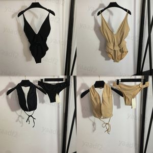 Designer-Bikini für Damen, sexy G-Badeanzug, einteiliger Neckholder, Sommer, Strand, zweiteilige Badeanzüge