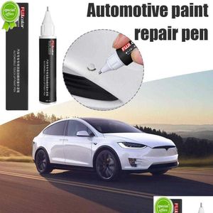 Fit For Tesla Model 3 X Y S Car Scratch Paint Pens Repair Pen Black White Fixer Wheel Hub Drop Delivery Dhqhb