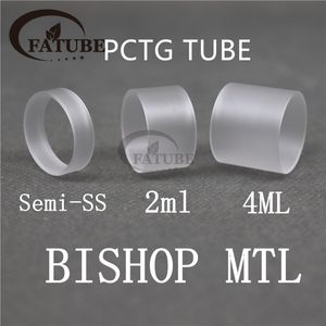 FATUBE 2PCS PCTG TUBE Пластик для Bishop MTL/Kuma RTA Полупрозрачный прямой Прочный и не легко сломанный