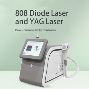 1600W Güçlü Güç Saç Dövme Çıkarma Ağrısız 2 In 1 Makine 808 Diyot Lazer ND YAG Yüz Sıkılaştırıcı Siyah Bebek Akne Tedavisi CE Güzellik Ekipmanları