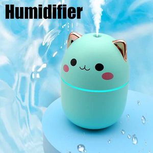 Humidifiers 250ML Cute Air Humidifier Mini Aromatherapy Humidifiers Diffusers Essential Oil Diffuser Home Car Air Purifier Humificador L230914