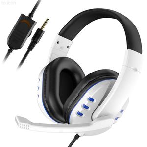 Handy-Ohrhörer-Gaming-Headset 3,5 mm verkabelt über Kopfspiele Kopfhörer mit Mikrofonvolumensteuerung Gamer-Kopfhörer-Headset für Xbox PS4 PC L230914