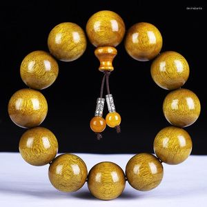 Strand Gold Nanmu 108 Budist boncuklar el ipi erkek ve kadın küçük yaprak zhen nan rosary sevgililer bileklik erkek mücevherleri