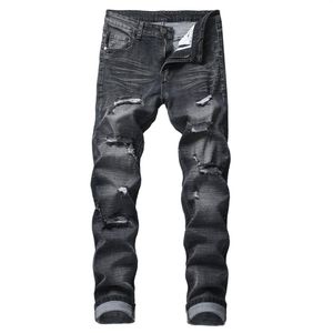 Мужские джинсы большого размера в стиле Харадзюку, уличная одежда для фитнеса, панк-рока, брюки с отверстиями, новинка 2019, винтажные брюки 241t