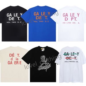 Camicie da uomo Designer Gallerie Fashion Short Short Cottons Tees Lettere Stampare High Street Luxurys Women Leisure Unisex Lovers Averse Tops XS-XL