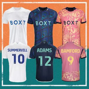 23/24 Erkekler Leeds T-Shirts Unitedes Futbol Formaları 2023 Ev James Aaronson Bamford Harrison Gömlek Adams Rodrigo Summerville Struijk Futbol Üyesi 6N81