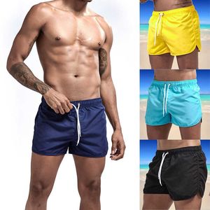 Sıcak Satış Erkek Plaj Şortları Klasik Düz Renkli Seaside Sıradan Moda Kısa Pantolon Erkek Günlük Koşu Renkleri