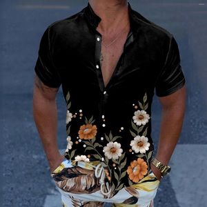 Erkekler Tişörtler Erkekler Sıradan Kısa Kollu İlkbahar Yaz Tşini Boyun 3D Baskılı Moda Üst Bluz Erkek Tulum Bodysuit