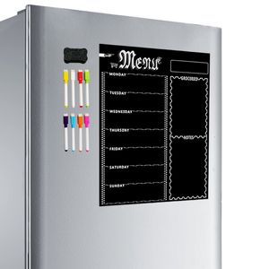 Доски Магнитная доска формата А3 для кухонного холодильника Многофункциональный холодильник Еженедельная белая доска Календарь для планирования меню с 8 ручками 230914