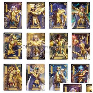 12 Pz/set Originale Saint Seiya 30esimo Anniversario Limitata Brillante Carta Esclusiva Oro Figura Commemorativa Auto Giocattoli G220311 Goccia Consegnare Dh3Le